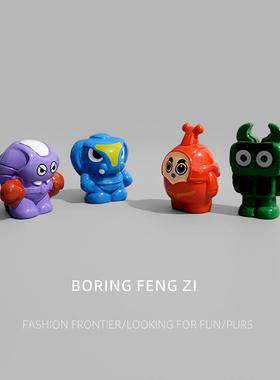 无聊了！看看铁甲小宝卡布达超萌电脑桌面解压治愈小摆件工位装饰