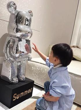 网红卡通暴力熊存钱罐现代简约电视柜轻奢大号落地创意装饰品摆件