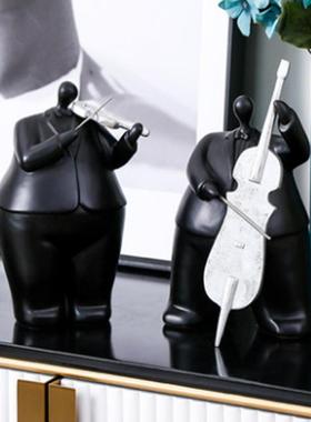 创意可爱乐队卡通人物摆件家居饰品书房儿童房办公桌面小摆件雕像