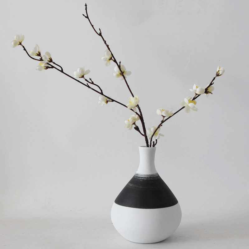 素烧复古新中式陶罐侘寂风装饰品摆件玄关电视柜插花水培陶瓷花瓶,淘宝优惠券,粉丝福利购,淘宝优惠卷