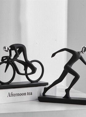 骑行者艺术摆件现代简约客厅玄关装饰品办公室桌面摆饰高级感小众