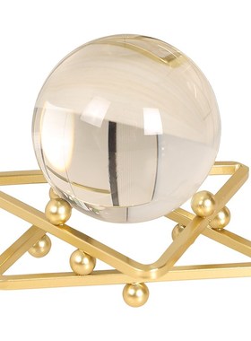 时来运转白色水晶球摆件家居客厅招财轻奢L书房玄关酒柜摆设装饰