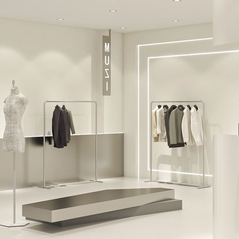 服装店展示架挂衣架专用落地式简约女装童装晾衣服单杆龙门货架子 - 图1