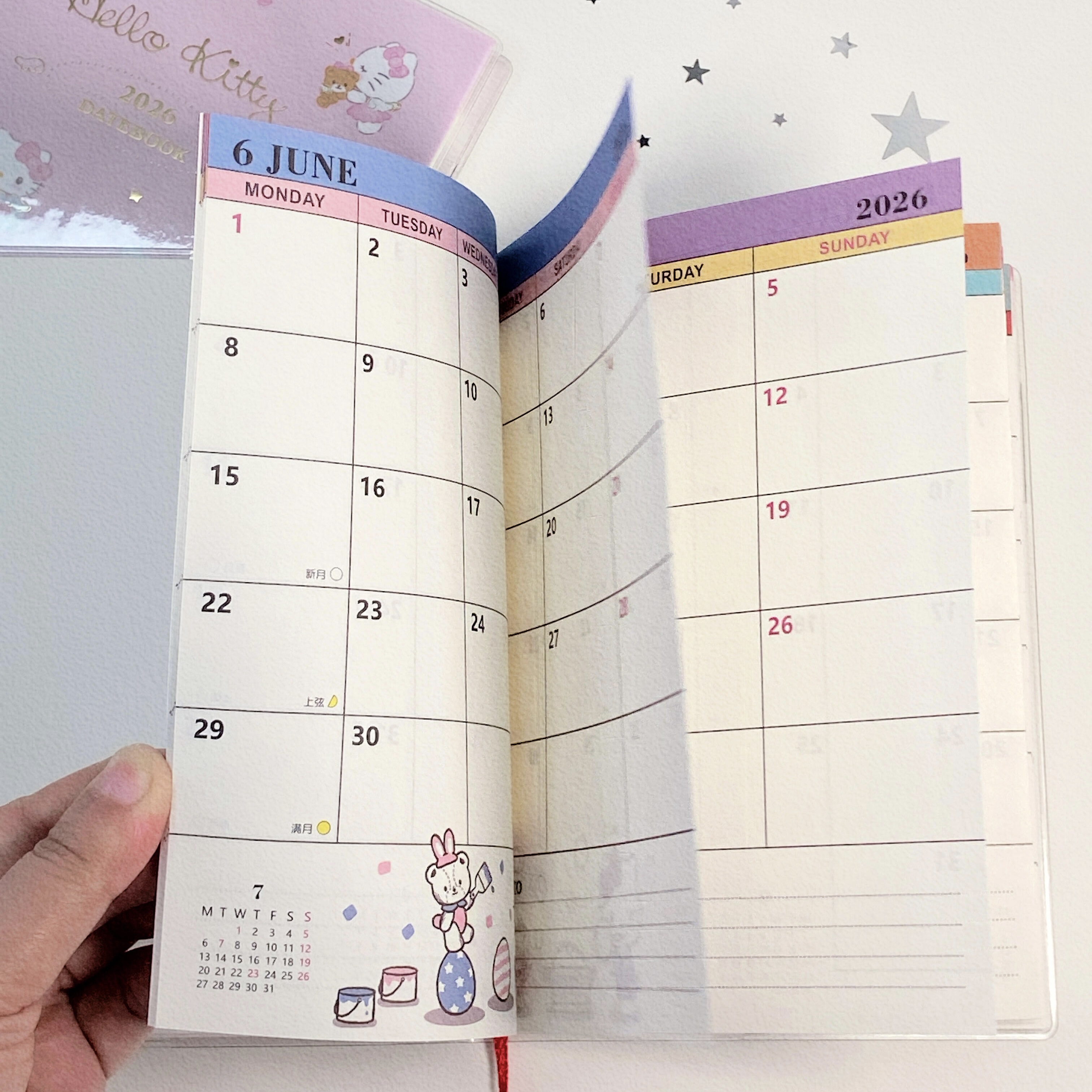 2026年新款kt猫A6日程手帐本高颜值学生插画内页周计划打卡笔记本 - 图1