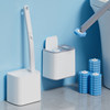 Disposable toilet brush set wall-mounted toilet cleaning brush disposable automatic flip-up toilet cleaning artifact