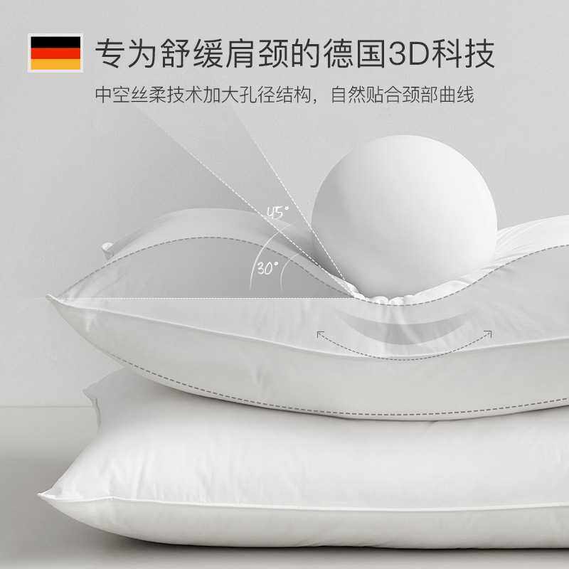 拉芙菲尔学生宿舍枕头单人护颈椎助睡眠男女不塌陷酒店枕芯单个装,淘宝优惠券,粉丝福利购,淘宝优惠卷