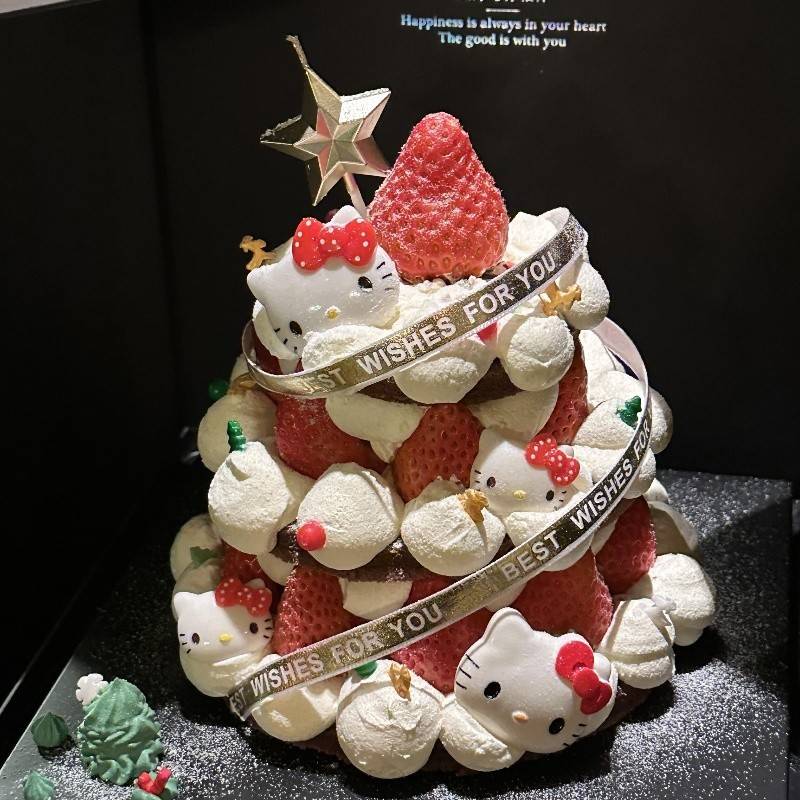 2025新年跨年网红hellokitty许愿树蛋糕装饰蝴蝶结kt猫摆件插件 - 图2