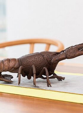 铜韵堂 黄铜龙虾摆件 桌面办公室客厅门厅酒柜装饰品店铺开业礼品