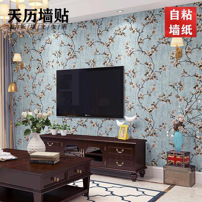 ebay自粘无纺布墙纸加厚立体铝膜客厅电视背景墙卧室美式墙纸装饰,淘宝优惠券,粉丝福利购,淘宝优惠卷
