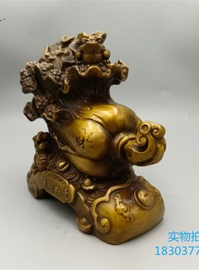 纯铜招财白菜摆件百财如意貔貅家居装饰店铺N公司饭店开张祝贺礼
