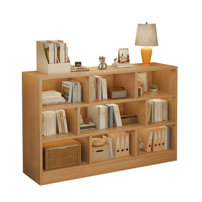 实木芯书架落地置物架靠墙自由组合格子柜储物矮柜家用书柜杂物柜 - 图3