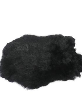 灰色棕色黑白兔毛样板房家居托盘垫动物皮毛首饰垫装饰品摆件