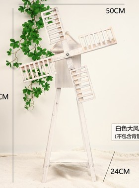 风车草编兔微景摆件橱窗展示幼儿园自然角摆设服装店环创场景布置