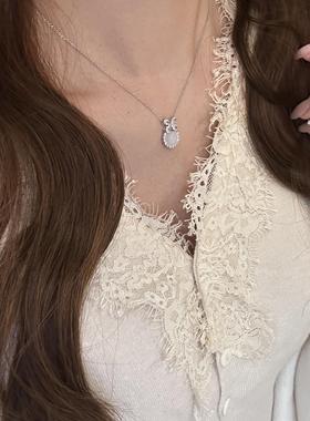 在逃公主白玉髓s999银项链