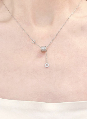 新款小蛮腰转运珠银项链