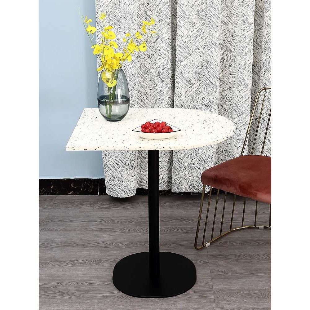 北欧水磨石异形咖啡饮料靠墙餐厅桌子简约现代吧台桌户外茶几边桌,淘宝优惠券,粉丝福利购,淘宝优惠卷