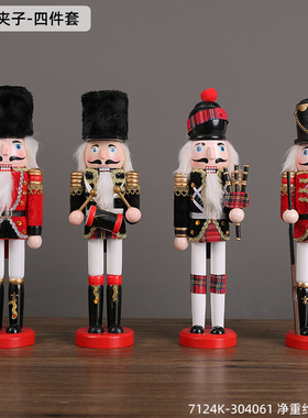 胡桃夹子士兵f桌面木偶卡通创意摆件办公室摆放家居艺术摆设装饰