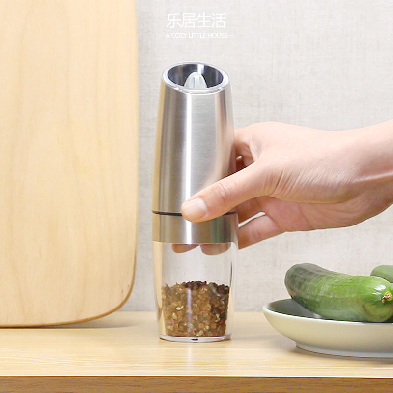 自动感应胡椒电动研磨器家用黑胡椒粒研磨器厨房磨碎胡椒粉调料瓶,淘宝优惠券,粉丝福利购,淘宝优惠卷