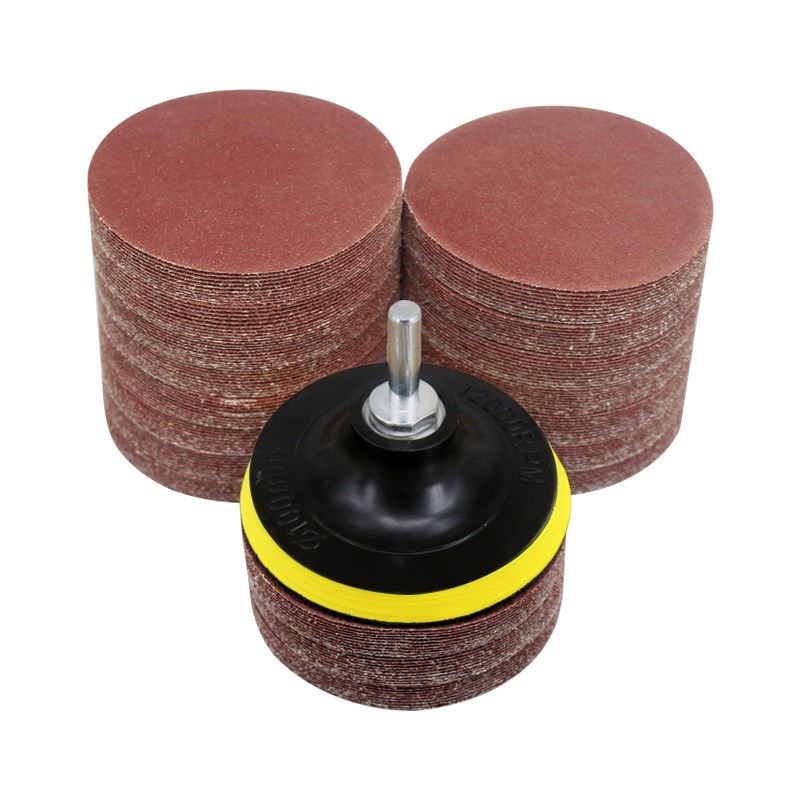 角磨机砂纸自粘盘4寸砂纸片手电钻沙纸植绒打磨机抛光圆形打磨片 - 图3