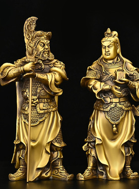 纯铜关公摆件武财神关二爷
