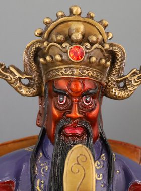 黄铜广济龙王菩萨五爷像