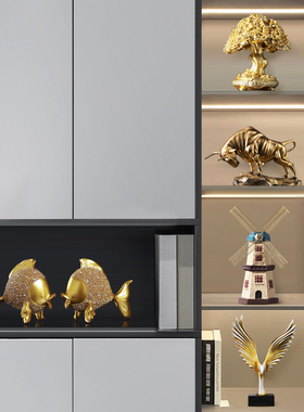 复古小摆件留声机创意家居客厅玄关E欧式轻奢酒柜装饰品书架书柜