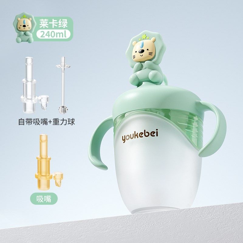 宝宝学饮杯婴儿6个月以上喝水杯1-2-3岁儿童水杯吸管奶瓶硅胶防摔,淘宝优惠券,粉丝福利购,淘宝优惠卷