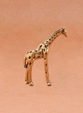 热销新款长颈鹿铜摆件仿古铜器动物摆设L装饰茶宠手把件工艺品