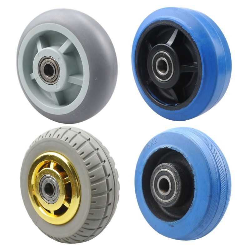 重型万向轮6寸8寸4寸5寸平板橡胶单轮片耐磨工业静音轮配件滑轮子,淘宝优惠券,粉丝福利购,淘宝优惠卷