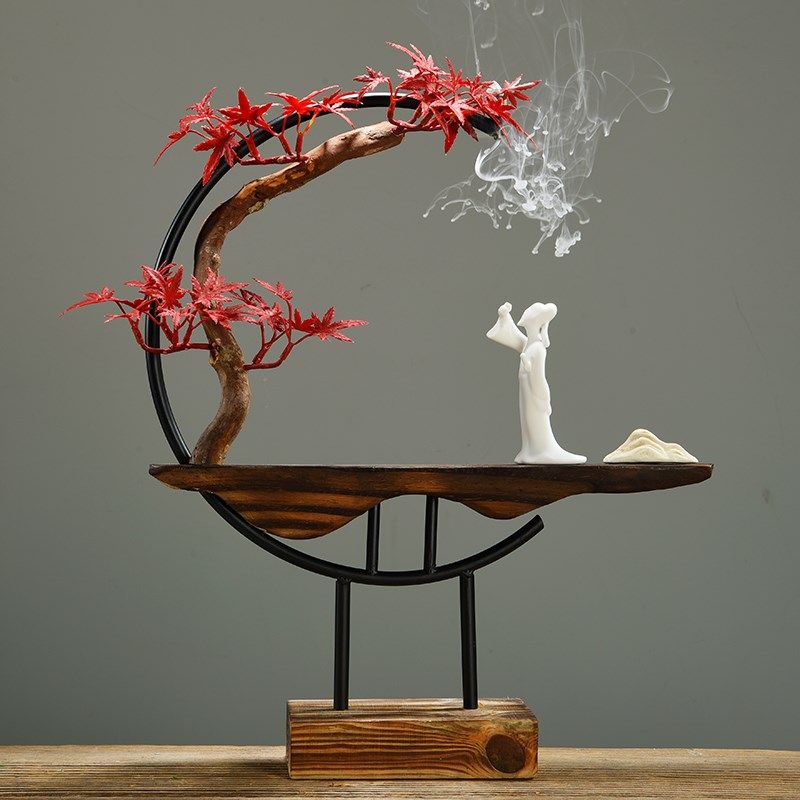 创意倒流香摆件熏香炉檀香家用客厅茶室玄关装饰工艺品禅意新中式,淘宝优惠券,粉丝福利购,淘宝优惠卷