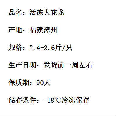 出海的渔民大花龙 速冻龙虾 2.4-2.6斤/只 活冻大龙虾 冷链直达 - 图3