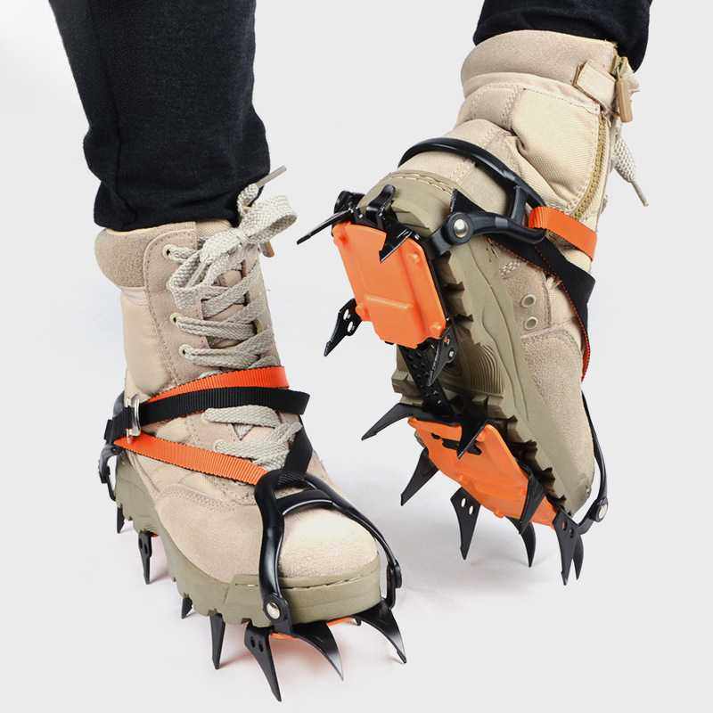 JR户外雪地防滑爪12齿攀冰冰爪绑带式鞋套高海拔旅行极地探险装备,淘宝优惠券,粉丝福利购,淘宝优惠卷