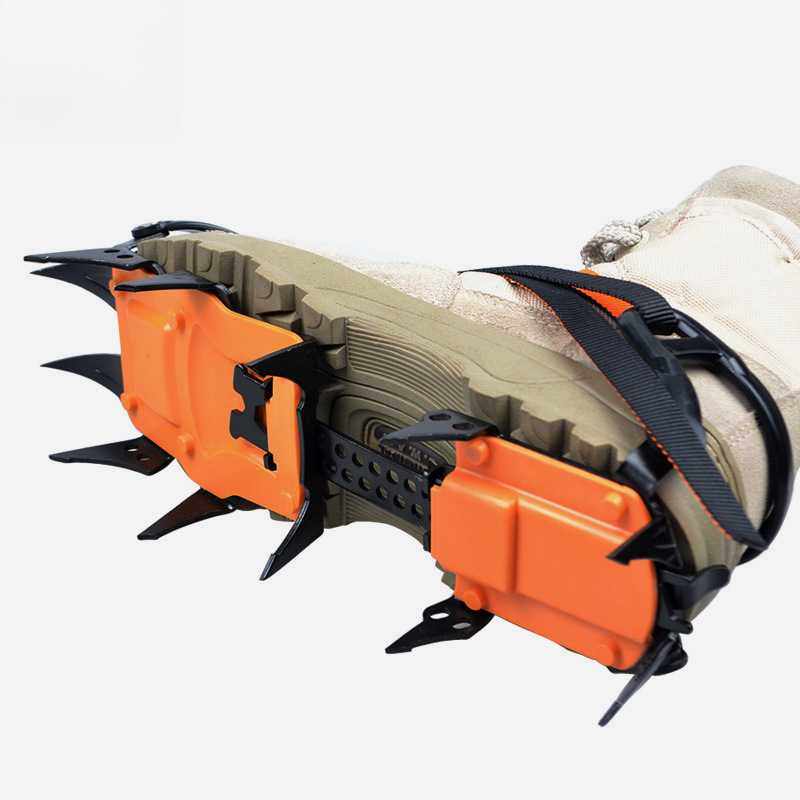 JR户外雪地防滑爪12齿攀冰冰爪绑带式鞋套高海拔旅行极地探险装备,淘宝优惠券,粉丝福利购,淘宝优惠卷