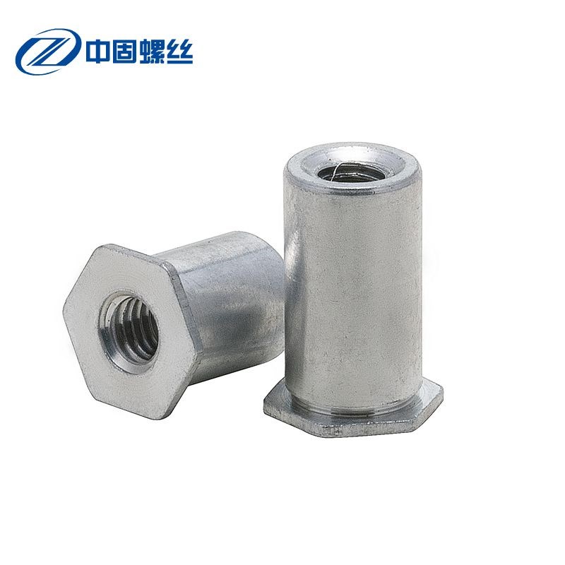 不锈钢304通孔压铆螺母柱SOS压铆螺柱国标内螺纹压铆件M2M3M4M5M6 - 图2