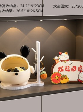 创意可爱入户玄关钥匙收纳摆件客厅电视J柜桌面布置装饰品家居好