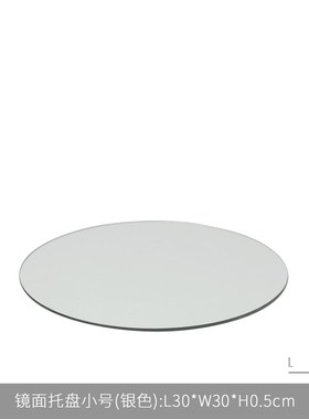 轻奢现代客厅镜面圆形托盘茶几收纳样板房间N会酒柜氛围感软装摆