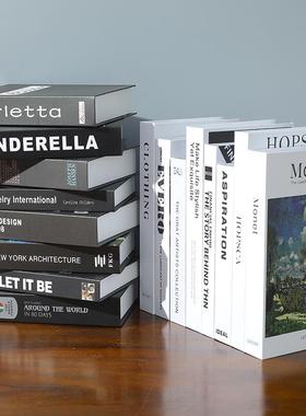 假书仿真书装饰品现代简约样板房家具服装店铺装饰道具书创意摆件