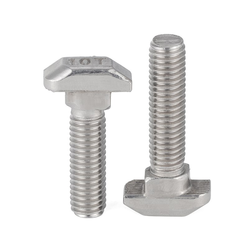 304不锈钢欧标T型螺丝铝型材配件螺钉T形螺栓M6M8 30型40型45型L - 图0
