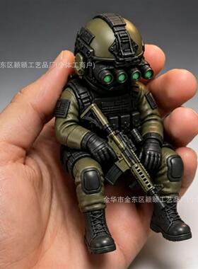 跨境新品actical Mini Soldier Figurine橄榄绿战术迷你士兵模型