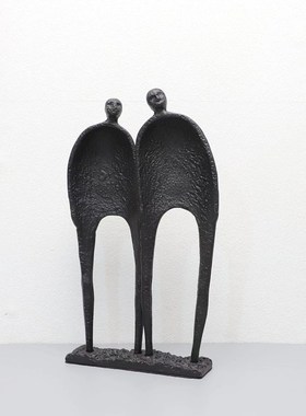 现代简约艺术人物摆件大厅玄关茶A几摆设办公室创意家居样板间饰