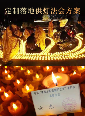 心亮心灯莲花灯佛供灯电池长明灯