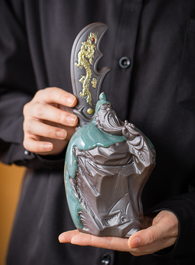 陶瓷关公摆件伟人雕塑像