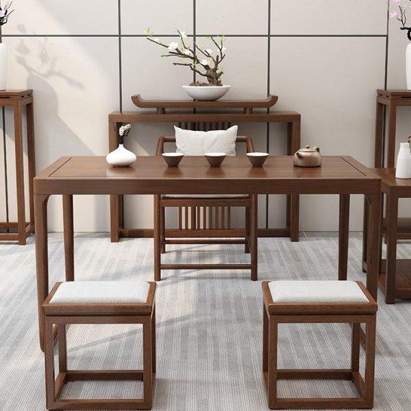 新中式阳台茶桌全套家用简约白蜡木茶桌椅组合全实木小户型泡茶台,淘宝优惠券,粉丝福利购,淘宝优惠卷