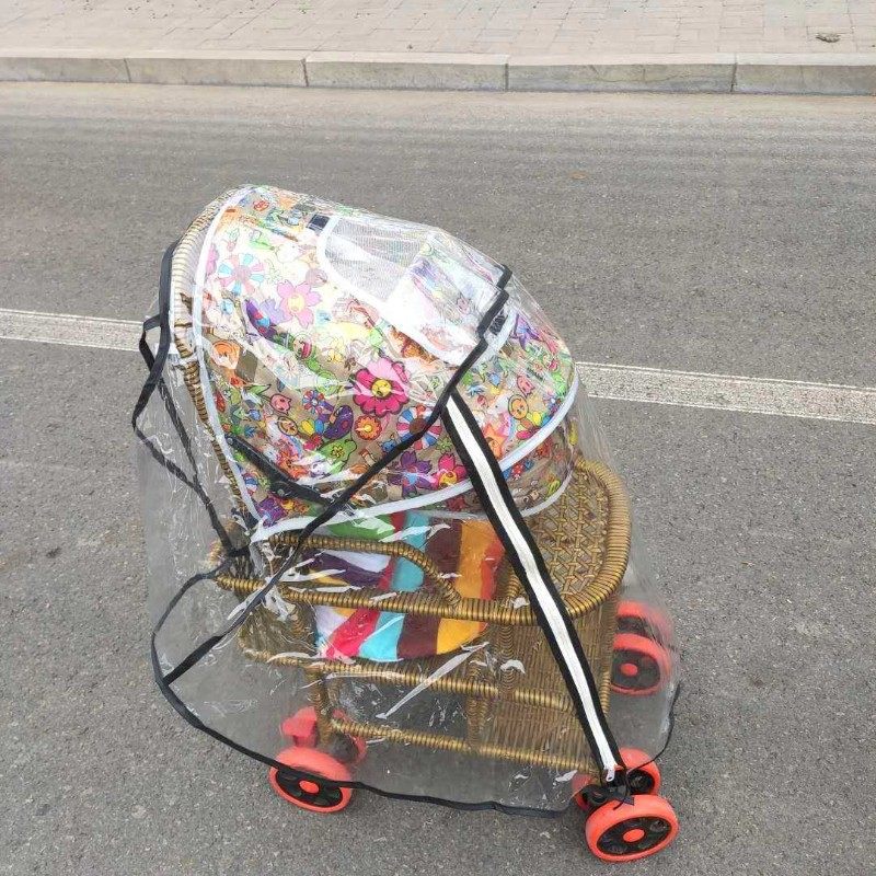 婴儿车雨罩儿童推车雨伞通用型防风罩伞车防雨罩宝宝竹藤车保暖罩,淘宝优惠券,粉丝福利购,淘宝优惠卷