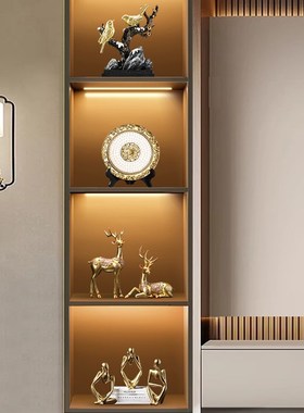 新中式办公室摆件领导茶r室博古架高档高端大气上档次办公桌工艺