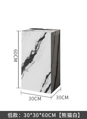岩板立柱过道走廊入户玄关落地摆件F大理石底座装饰品摆台置物架