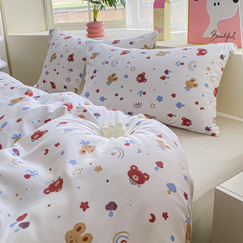 超软糯水洗棉床上四件套学生宿舍三件套