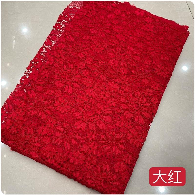 春夏弹力镂空龙骨蕾丝花边布料衬衫短袖连衣裙旗袍半身裙服装面料 - 图2