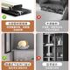 Hanging cabinet wall cabinet kitchen i balcony storage cabinet bathroom household custom hanging glass door aluminum alloy storage