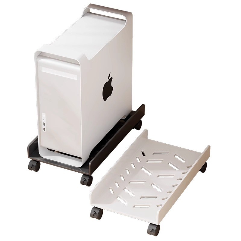 Computer host bracket desktop chassis tray bracket under the table sliding K-wheel mobile chassis base placement